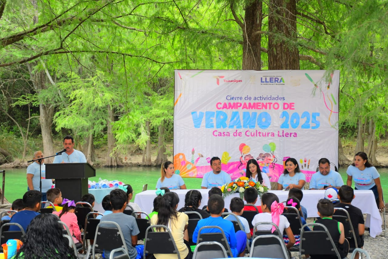 CONCLUYEN EN LLERA, EL CAMPAMENTO DE VERANO 2025, ORGANIZADO POR EL ALCALDE MOISES BORJON OLVERA, BUEN RESULTADO.
