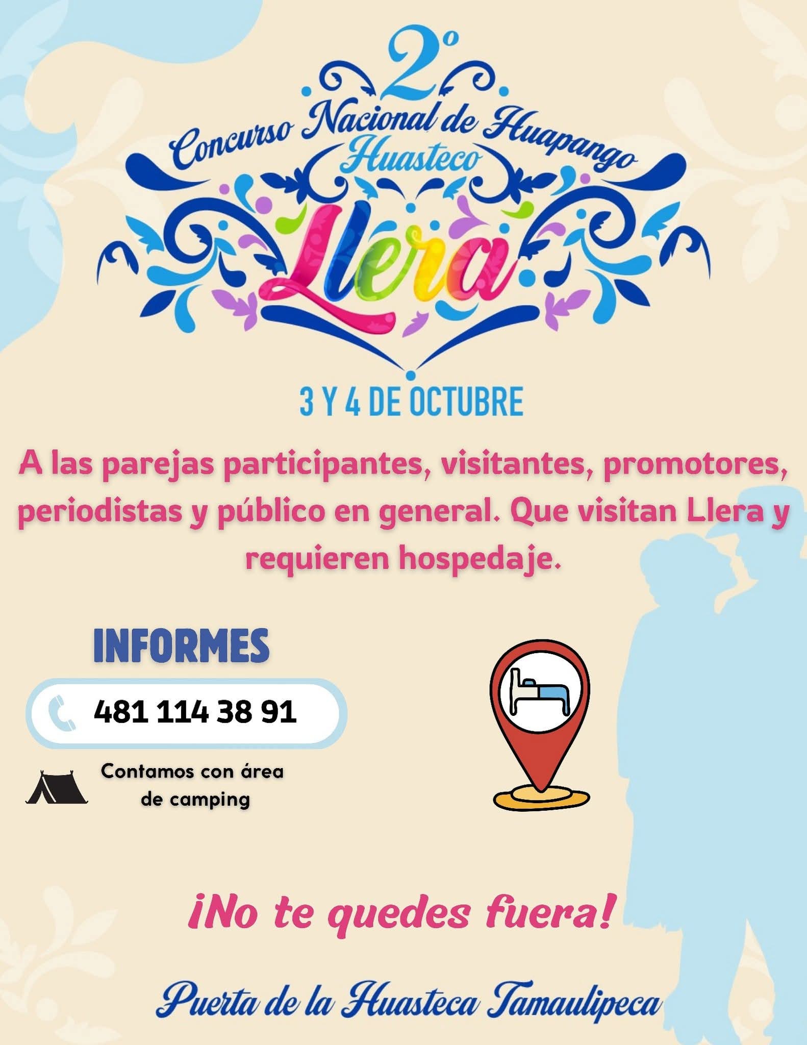 INVITA MOISES BORJON OLVERA, A VIVIR LA EXPERIENCIA UNIDA DEL SEGUNDO CONCURSO NACIONAL DEL HUAPANGO LLERA, PUERTA DE LA HUASTECA TAMAULIPECA.