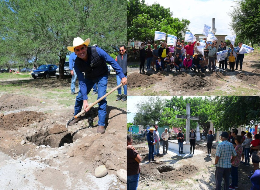 UNEN ESFUERZOS EJIDATARIOS DE LA INDEPENDENCIA CON MOISES BORJON OLVERA, Y MEJORAN CONDICIONES DEL PANTEON LOCAL.