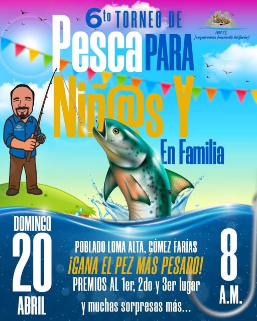 INVITAN AL SEXTO TORNEO DE PESCA EN LOMA ALTA, NO FALTEN, LOS ESPERA EL ALCALDE FRANK DE LEON AVILA.