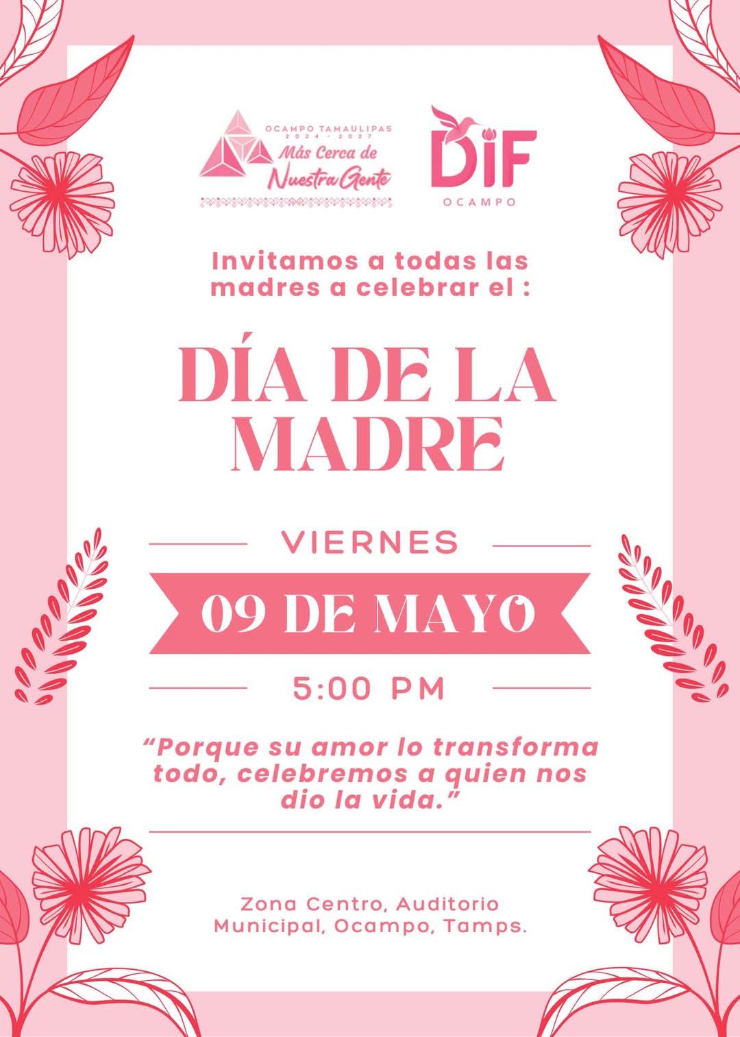 EN OCAMPO, PREPARA MELCHOR BUDARTH BAEZ Y MARTHA URESTI MAGNO EVENTO A MAMA