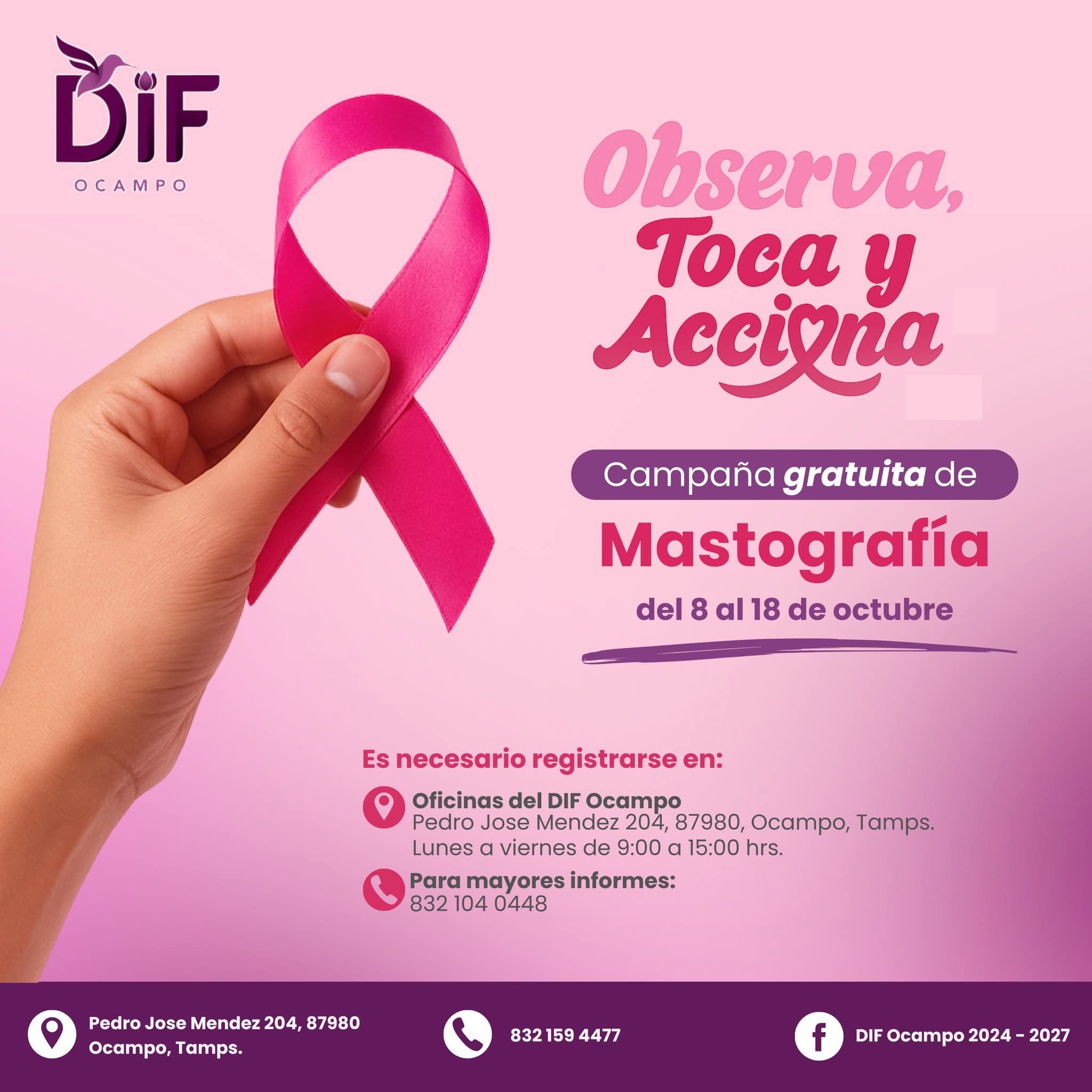 PREOCUPA A MARTHA URESTI DE BUDARTH, EL PROBLEMA DEL CANCER DE MAMA, Y REALIZA CAMPAÑA DE MASTOGRAFIA GRATUITA.