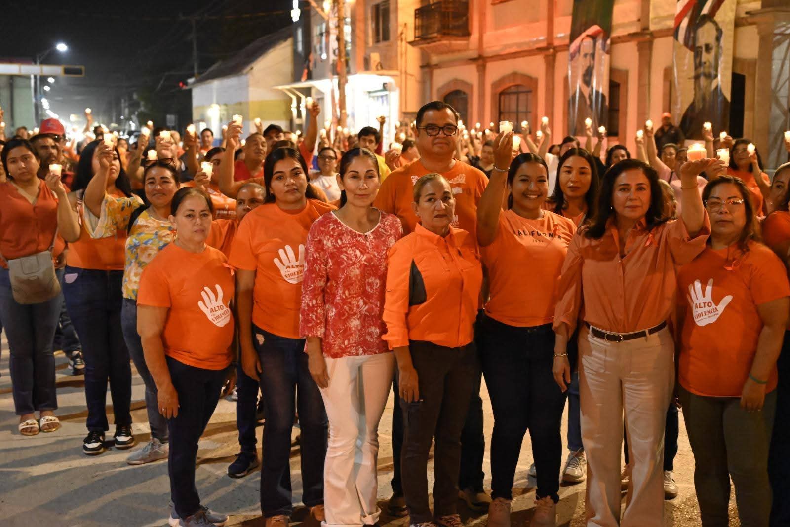 Encendido Naranja en Xicoténcatl contra la violencia hacia la mujer
