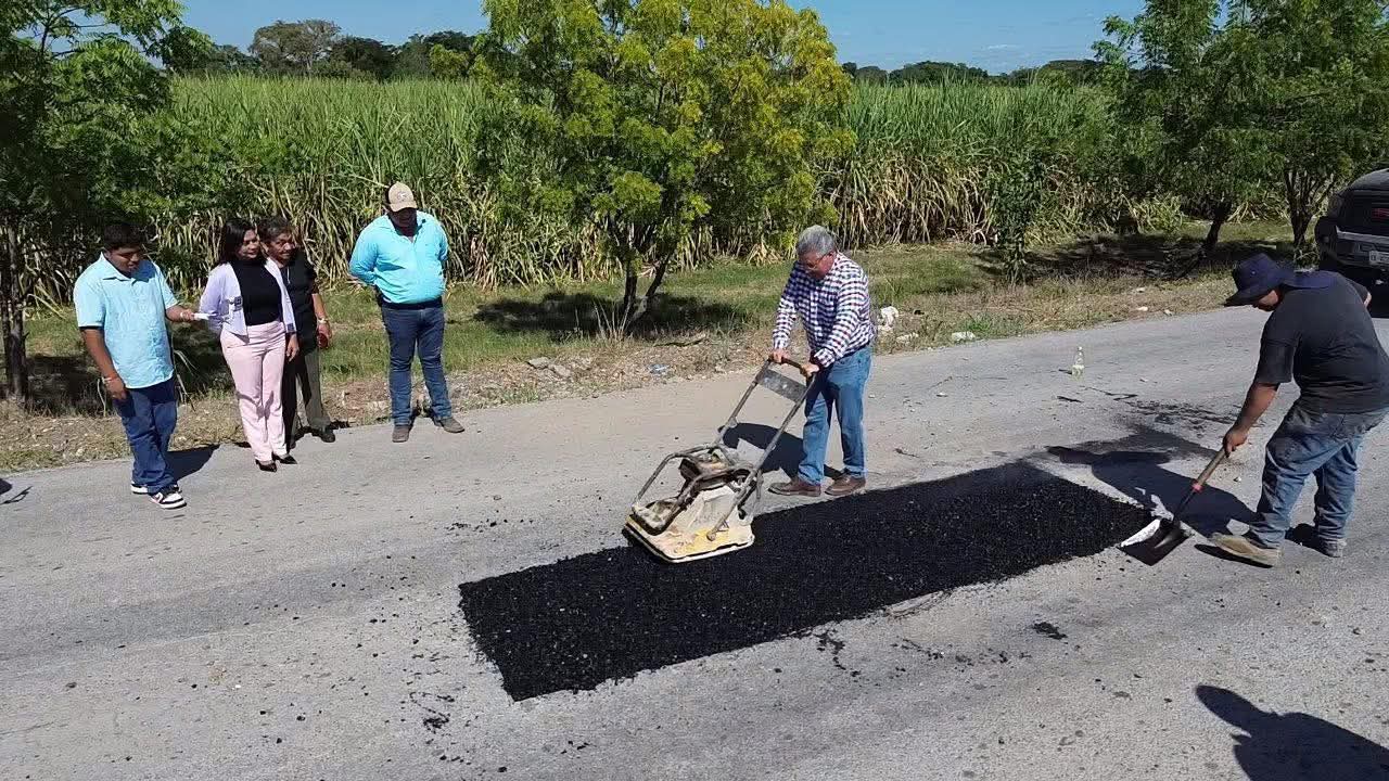 Preocupa a Melchor Budarth Baez, el estado de la carretera Mante-Ocampo y ordena bacheo de la misma.