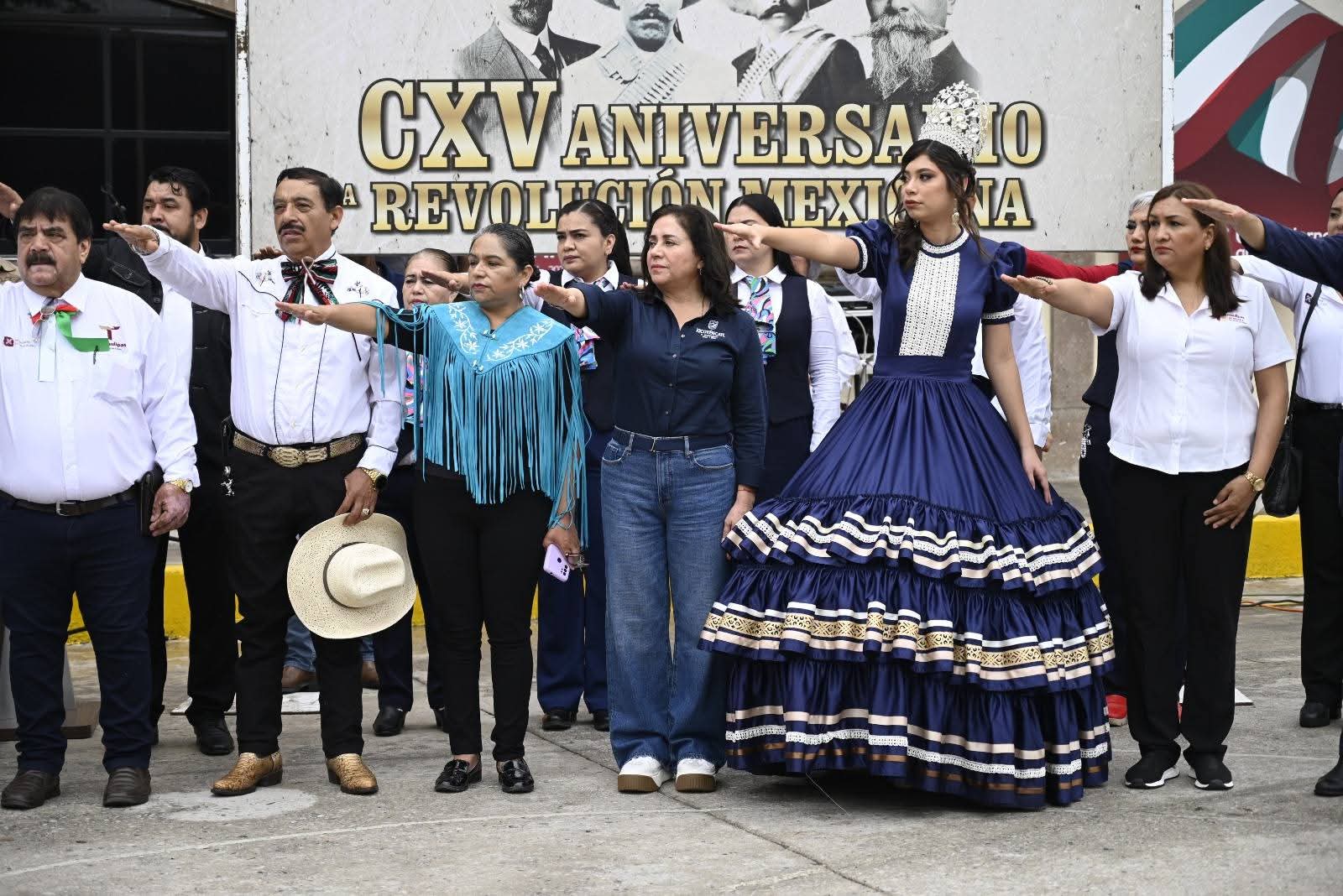 Xicoténcatl conmemora el CXV Aniversario de la Revolución Mexicana con desfile cívico