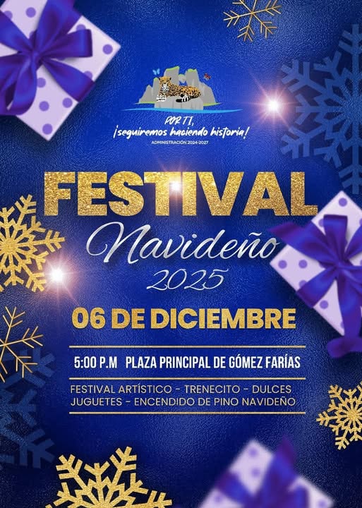 INVITA EL ALCALDE FRANK DE LEON AVILA, AL ENCEDIDO DEL PINO NAVIDEÑO, EN LA CABECERA MUNICIPAL.